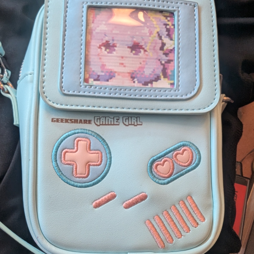 Nintendo Game Girl Light Blue Crossbody Bag
